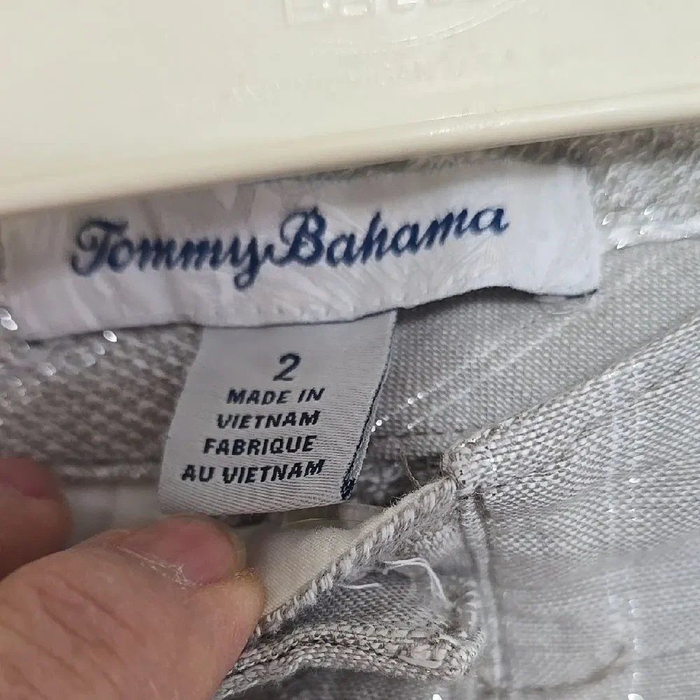 Tommy Bahama Silver‎ Gray Dress Pants Cropped Style 2